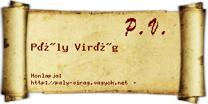Pály Virág névjegykártya